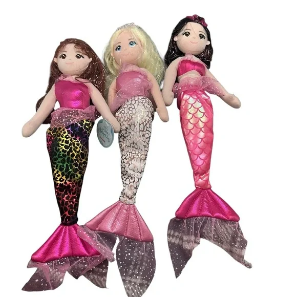 Colorful Mermaid Doll Set of 3 - Picture 1 of 5